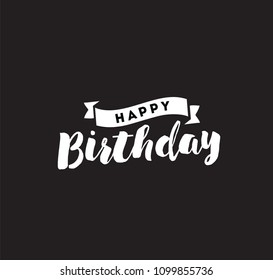 Happy birthday. Typography for poster, invitation, greeting card or t-shirt. Vector lettering, inscription, calligraphy design. Text background