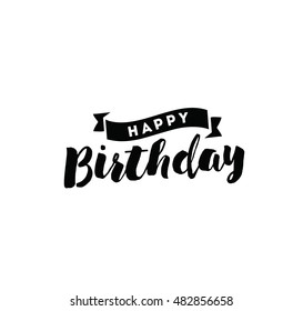 Happy birthday. Typography for poster, invitation, greeting card or t-shirt. Vector lettering, inscription, calligraphy design. Text background