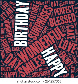 Happy Birthday typography seamless background pattern in vector