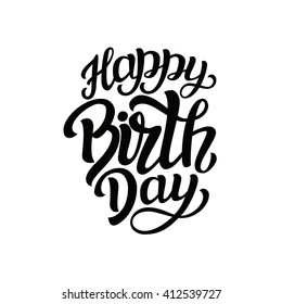 Happy Birthday You Text Hand Lettering Stock Vector (Royalty Free ...