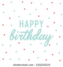 Happy Birthday Typography Text Vector Background Stock Vector (Royalty ...