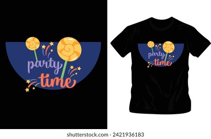 happy birthday typography t-shirt design for birthday celebration