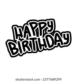 Happy Birthday Typography V97 Patch Streetwear, Urban, Luxury, Modern Design Patch Commercial Use