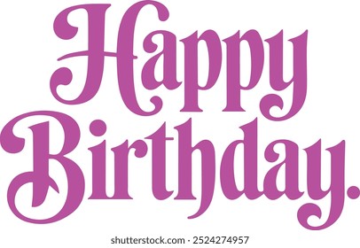 Happy Birthday Typography vector art illustration 