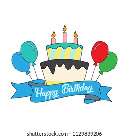 Happy Birthday typography vector design for greeting cards