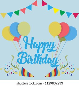 Happy Birthday typography vector design for greeting cards