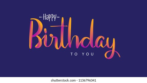 Happy Birthday typography vector design for greeting cards and poster, design template for birthday celebration.