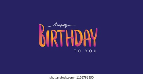 Happy Birthday typography vector design for greeting cards and poster, design template for birthday celebration.