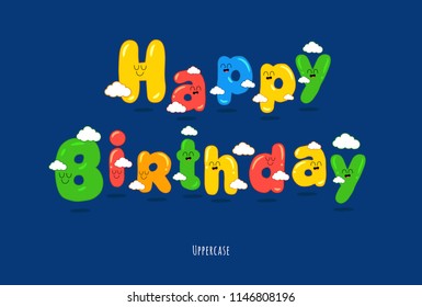 Happy Birthday typography vector design for greeting cards and poster. Created for the celebration.