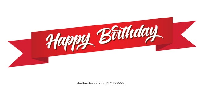 Happy Birthday typography vector design for banner. Lettering template for birthday celebration