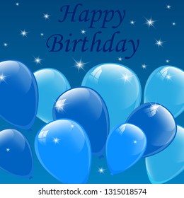 Happy Birthday typography vector design for greeting cards and poster with balloon, confetti, design template for birthday celebration.