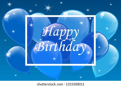 Happy Birthday typography vector design for greeting cards and poster with balloon, confetti, design template for birthday celebration.