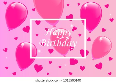 Happy Birthday typography vector design for greeting cards and poster with balloon, confetti, design template for birthday celebration.