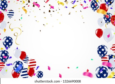 Happy Birthday typography vector design for greeting cards and poster with balloon illustration