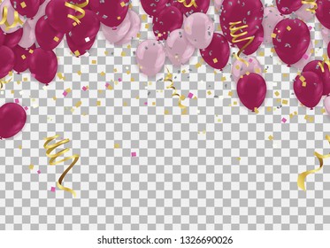 Happy Birthday typography vector design for greeting cards and poster with balloon illustration