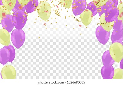 Happy Birthday typography vector design for greeting cards and poster with balloon illustration