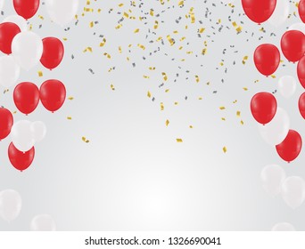 Happy Birthday typography vector design for greeting cards and poster with balloon illustration