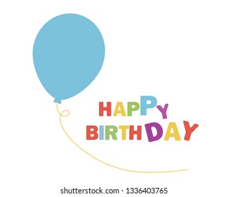 Happy Birthday typography vector design for greeting cards and poster with balloons design template for birthday celebration. 