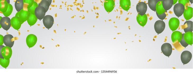 Happy Birthday typography vector design for greeting cards and poster with balloon in the style of cutouts