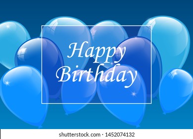 Happy Birthday typography vector design for greeting cards and poster with balloon, confetti, design template for birthday celebration.