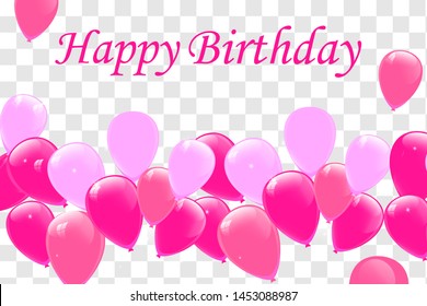 Happy Birthday typography vector design for greeting cards and poster with balloon, confetti, design template for birthday celebration.