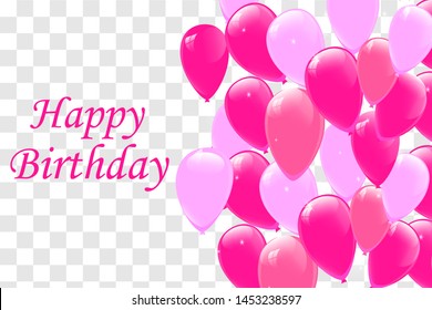 Happy Birthday typography vector design for greeting cards and poster with balloon, confetti, design template for birthday celebration.