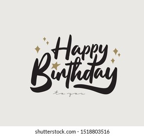 Diseño vector de tipografía feliz cumpleaños para tarjetas de felicitación y póster