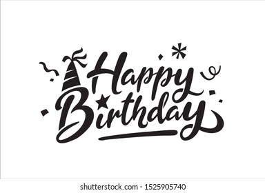 Happy Birthday typography vector design for greeting cards and poster	