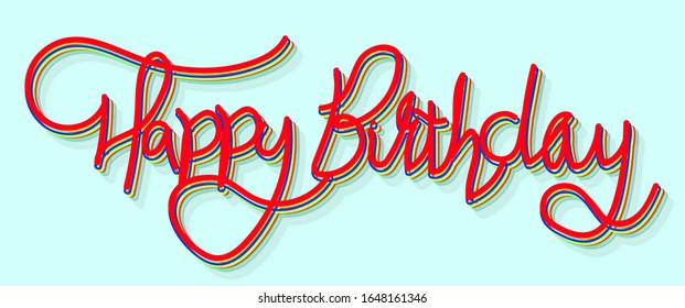 Happy birthday typography vector design for greeting cards and poster. Vector illustration