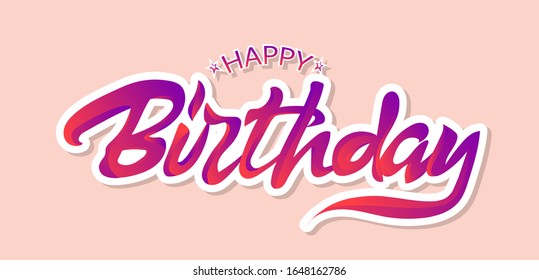 Happy Birthday typography vector design for greeting cards and poster. Vector illustration