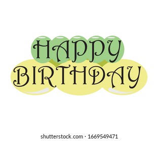 Happy Birthday Typography Vector Design For Greeting Cards