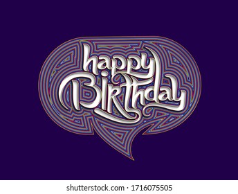 Happy Birthday typography vector design for greeting cards and poster, design template for birthday celebration