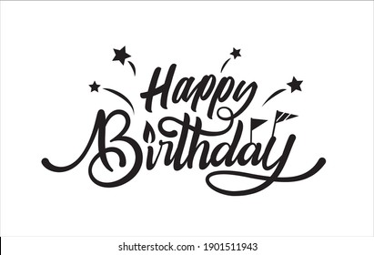 Happy Birthday typography vector design for greeting cards and poster