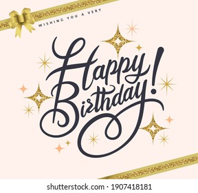 Happy Birthday typography vector design for greeting cards and poster