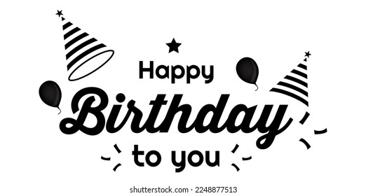 Happy Birthday. typography vector design for greeting cards for you