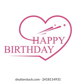 Happy Birthday typography vector design for greeting card, birthday card, invitation card. Preserved birthday text, lettering composition. Vector illustration