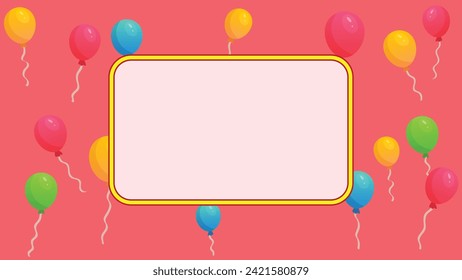 Happy Birthday typography vector design for greeting cards and poster with balloon, confetti and gift box, design template for birthday celebration. background