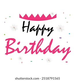 Happy Birthday typography vector design