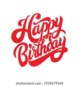 Happy Birthday Typography Vector Design