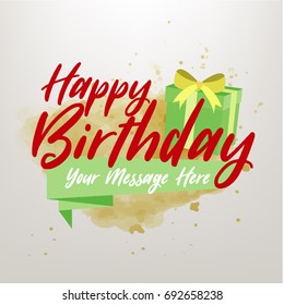 Happy Birthday typography vector design for greeting cards and poster, design template for birthday celebration.