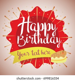 Happy Birthday typography vector design for greeting cards and poster, design template for birthday celebration.
