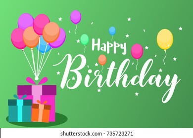 Happy Birthday typography vector design for greeting cards, Birthday card, invitation card. Isolated birthday text, lettering composition.