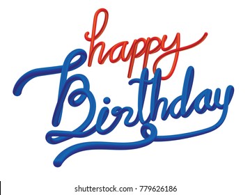 Happy Birthday typography vector design for greeting cards and poster. vector illustration.