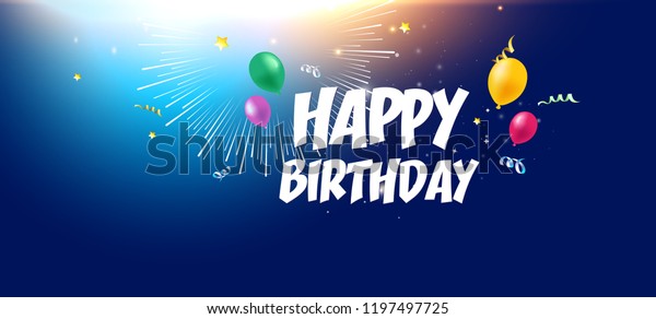 Happy Birthday Typography Vector Design Greeting Stock Vector (Royalty ...