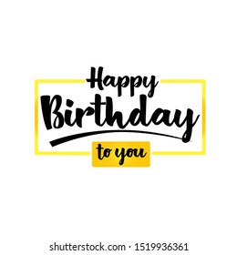 Happy Birthday typography ,Vector format,EPS10