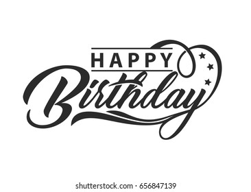 Happy Birthday typography. Vector Illustration