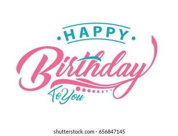 Happy Birthday typography. Vector Illustration