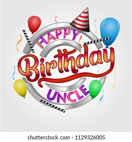 Happy Birthday uncle wish emblem 