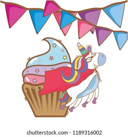 Happy birthday unicorn cartoons