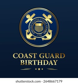 Feliz aniversário Guarda Costeira dos Estados Unidos. 4 de agosto